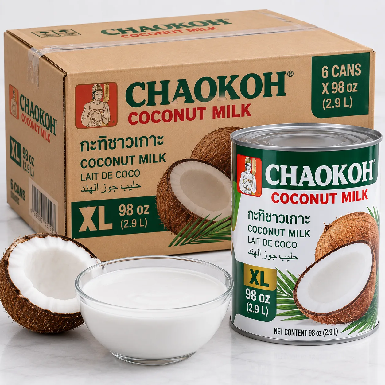 CHAOKOH Coconut milk XL 6can 98oz